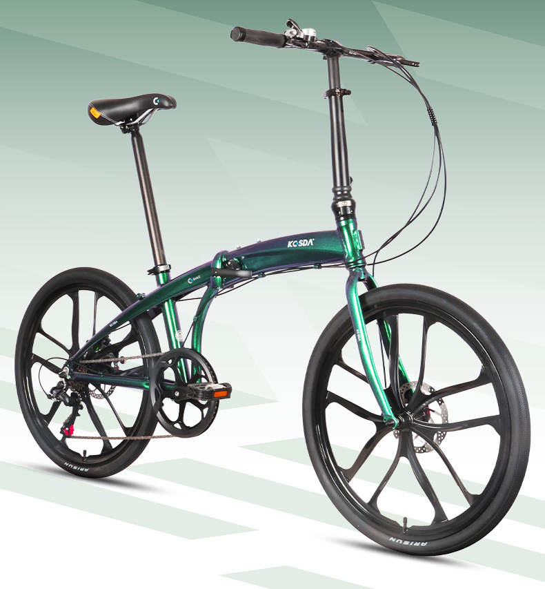 Commuter Biking - 24-Zoll Aluminiumlegierung Tragbares Ultraleichtes Klappbares Erwachsenen-Fahrrad