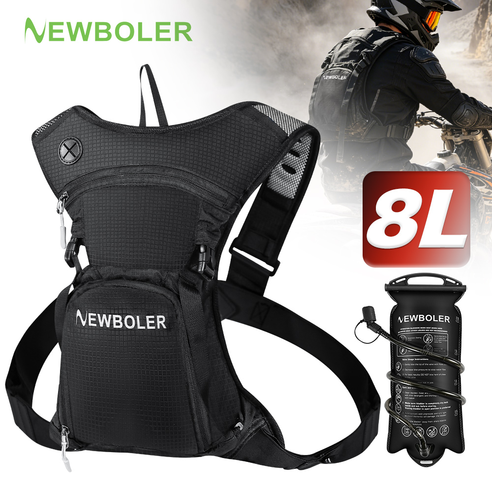 Cycling Commute Backpack - NEWBOLER 8L Motorrad-Trinkrucksack MTB Offroad Motocross