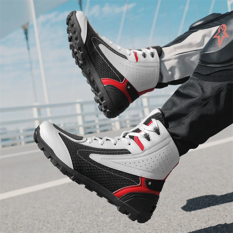 Cycling Commute Shoes - Motorrad wasserdichte Pendels tiefel Offroad Rallye