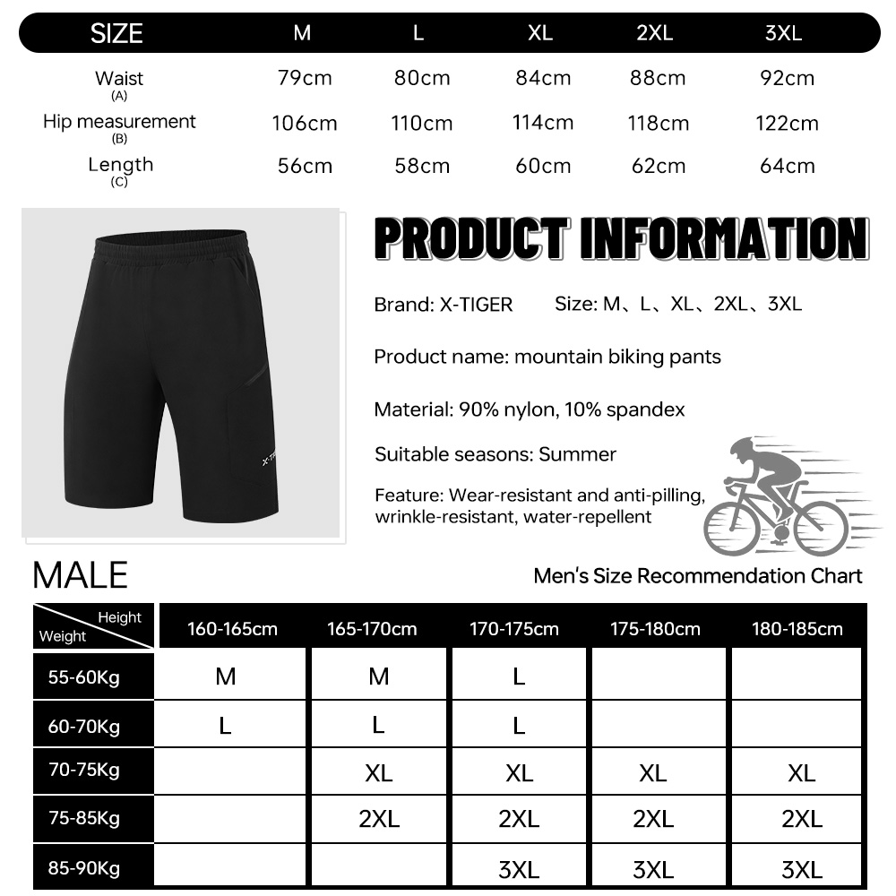 X-TIGER 2-in-1-Radhose, doppel – Cycling Shorts For Commute Bewertung und Preis